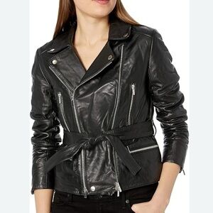 FRENCH CONNECTION Clare leather jacket